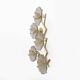 Pair of Modern Italian Murano Glass and Brass Flowers Wall Lamps