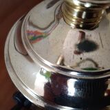 Lampe de banquier en verre et laiton ancienne