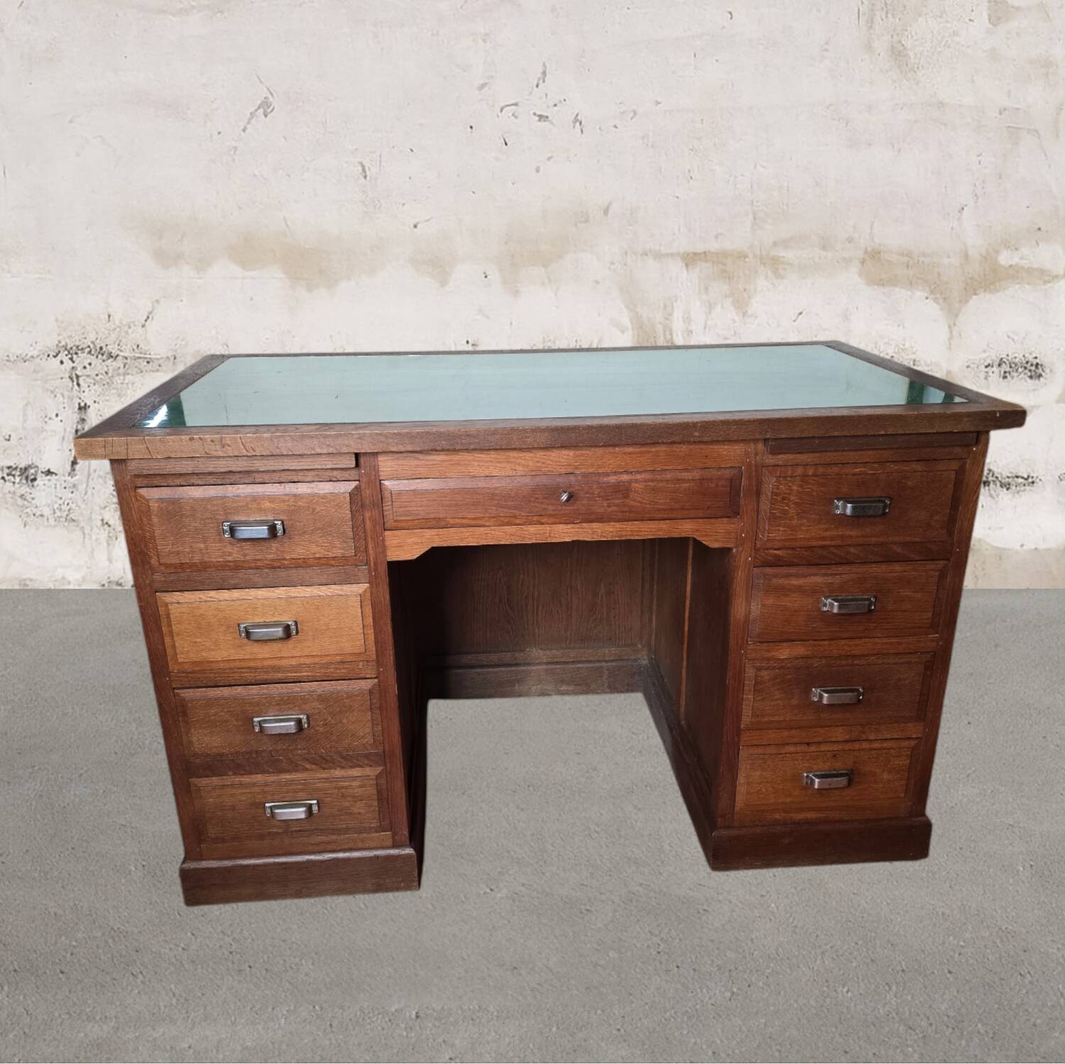 Solid oak minister's desk