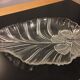 Flower pattern glass dish