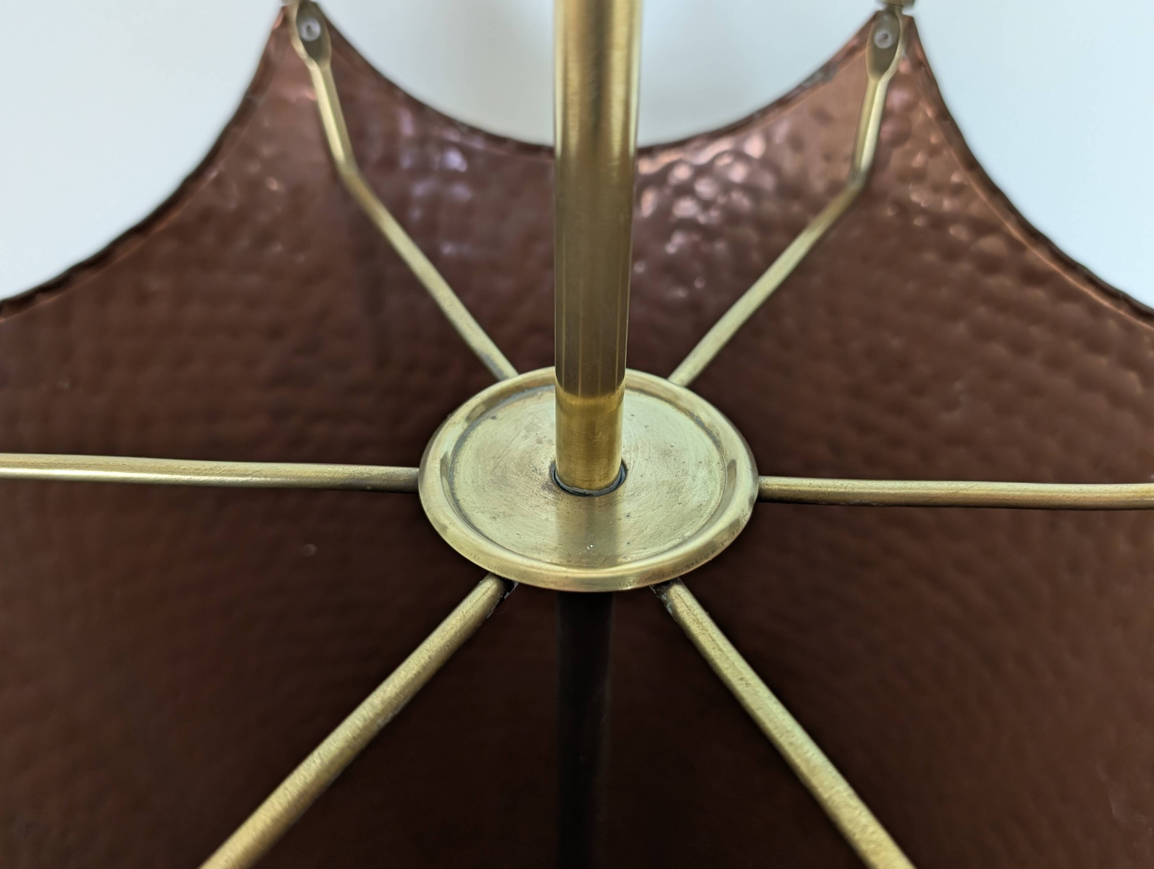 Copper and brass umbrella stands