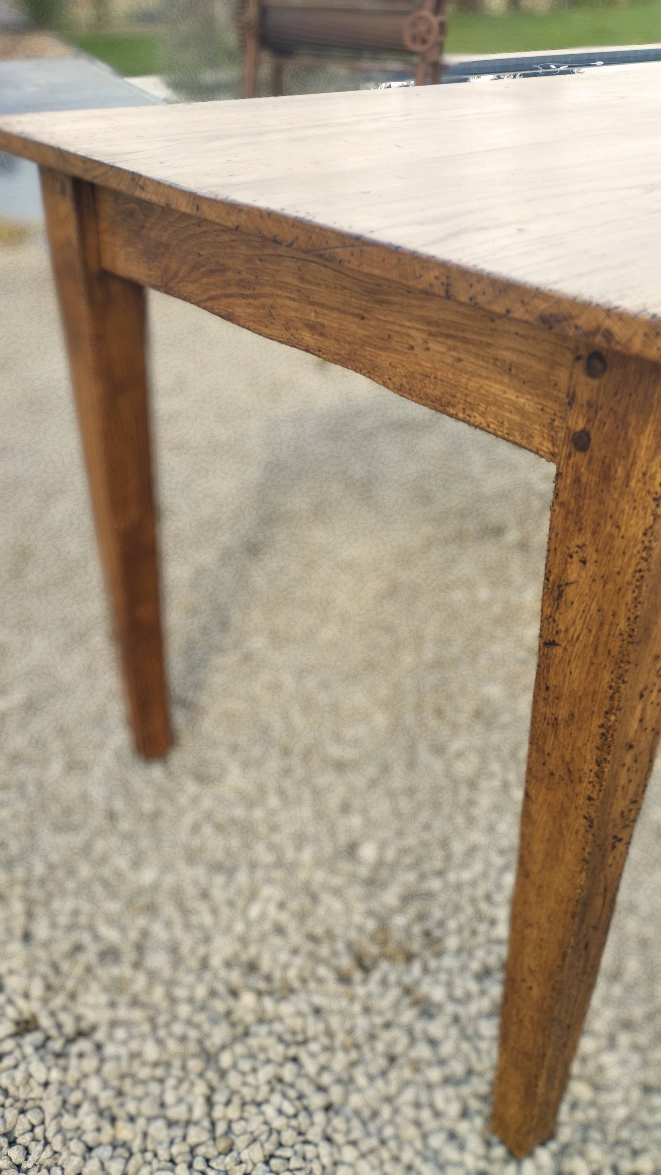 Table ferme chêne massif 80x185