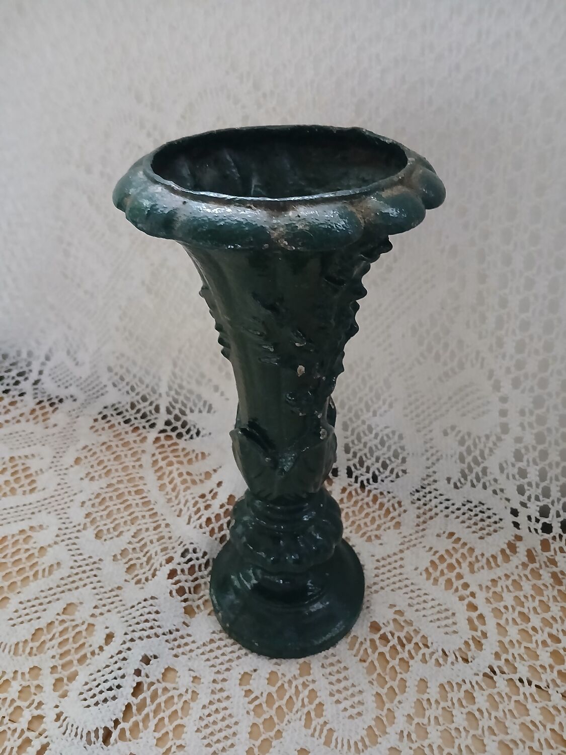 Antique cast iron vase