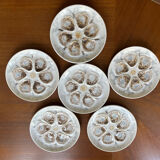 6 Saint Amand oyster plates