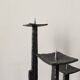 brutalist design candle holder wrought iron handcrafted ironwork art