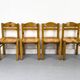 Pine dining chairs in the style of Rainer Daumiller, 1970s, set of 6.