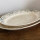 Pair of longchamp earthenware dishes, iron earth,