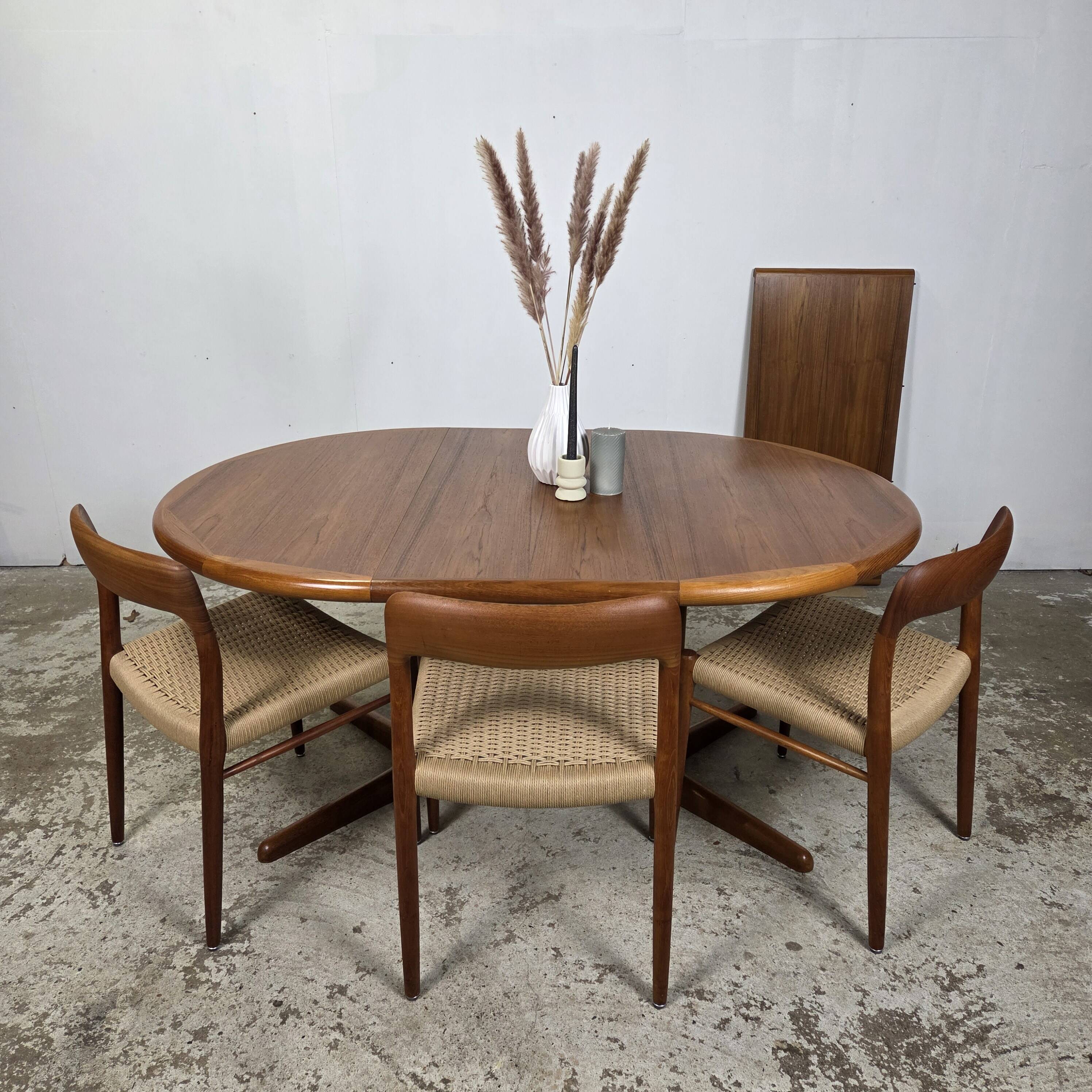 Table extensible danoise vintage des années 1960 de Korup Stolefabrik