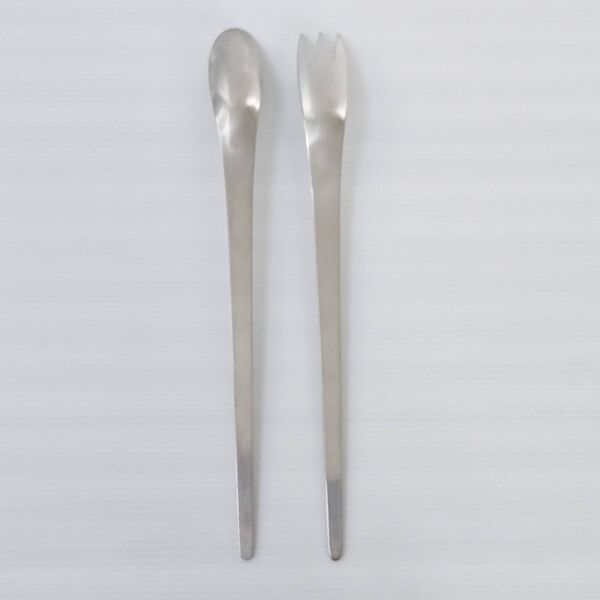 Couverts à salade Arne Jacobsen pour Georg Jensen, 1970
