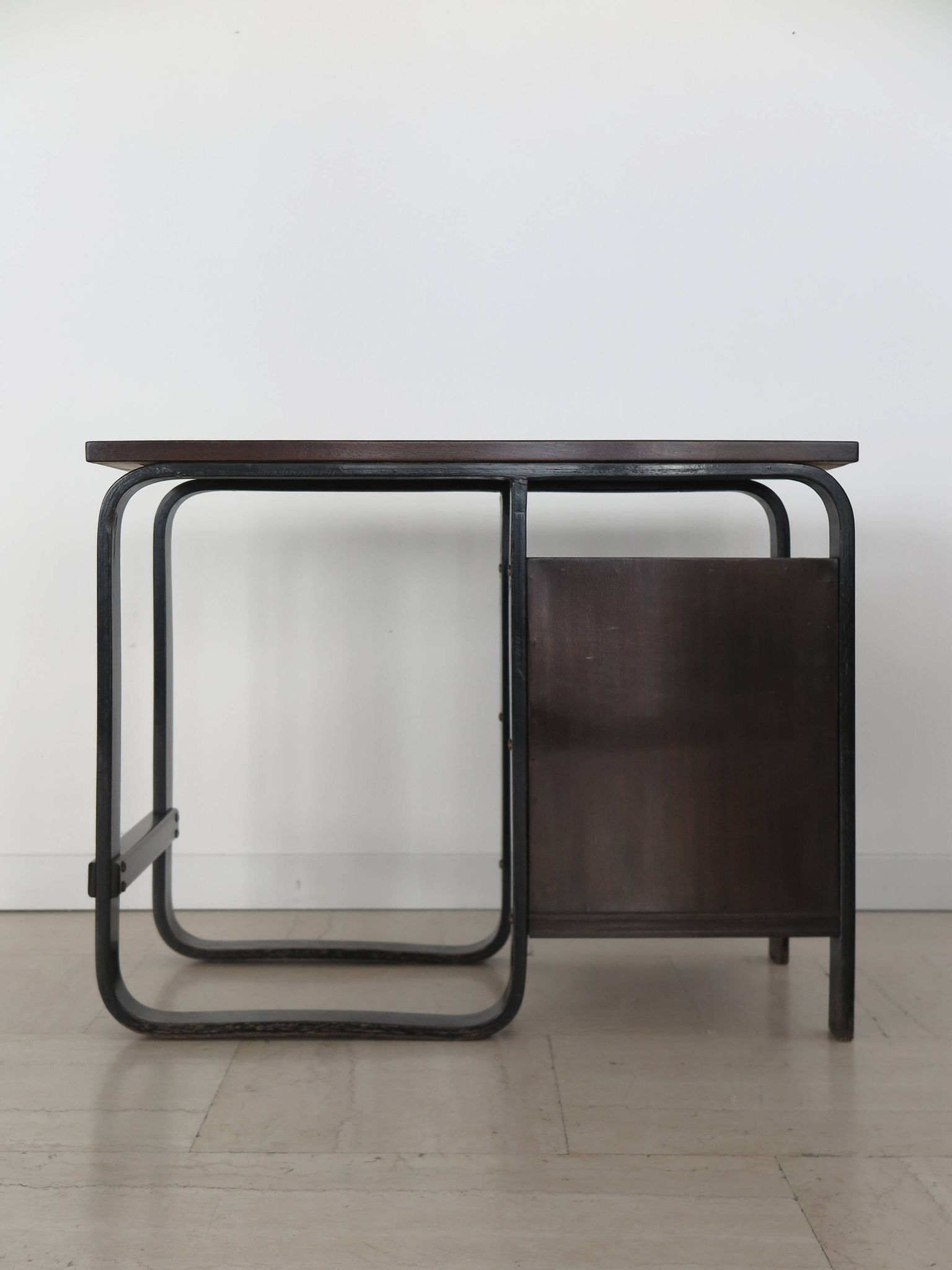Giuseppe Pagano Pogatschnig Italian Dark Wood Desk for Gino Maggioni, 1940s