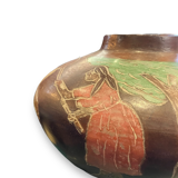 Peruvian vase in polychrome terracotta