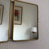 Mirror triptych vintage barber 1920 - 21 x 48 cm