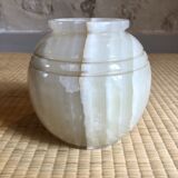 Alabaster ball vase
