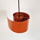Orange swirl shaped pendant or ceiling lamp by Simon P. Henningsen for Lyfa, Denmark 1960's