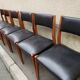 6 scandinavian black and beech chairs
