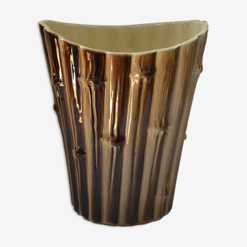 Vase Saint-Clement bamboo rattan decoration