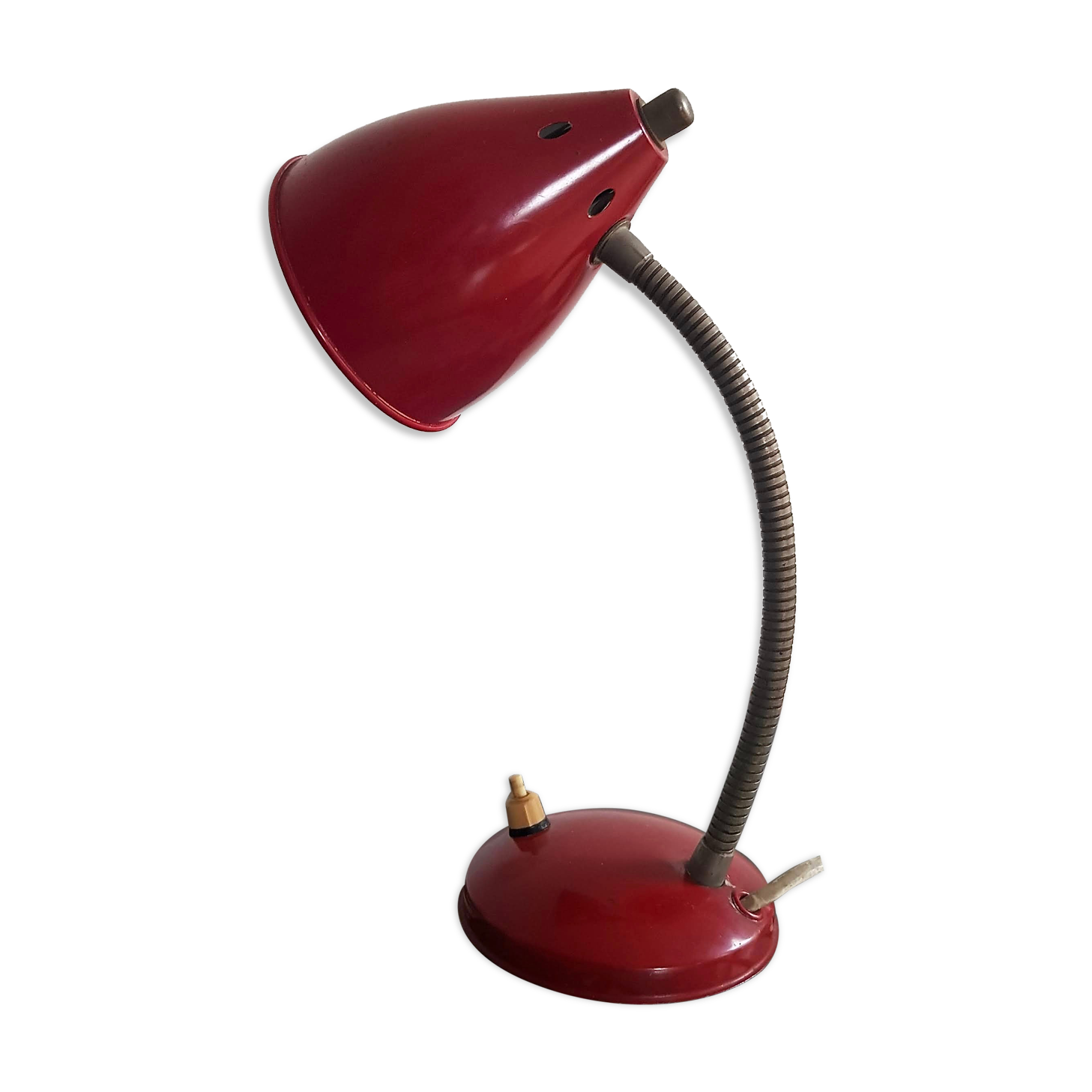 Vintage Hala Hala 50s Red Gooseneck Lamp