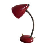 Lampe col de cygne rouge vintage Hala années 50