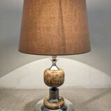 Living lamp in onyx and chromed metal from the 60s/70s