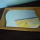 Wall mirror with light wood frame - 1960  54x35cm