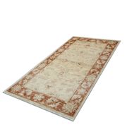 Cream Rug Handwoven Traditional Zeigler Carpet- 65x118cm
