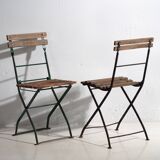 Anciennes chaises de terrasse pliantes (c.1920). Ensemble de 2 pièces #32