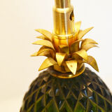 Pineapple lamp brass glass 60s