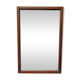 Vintage Rectangular Wall Mirror Teak Frame
