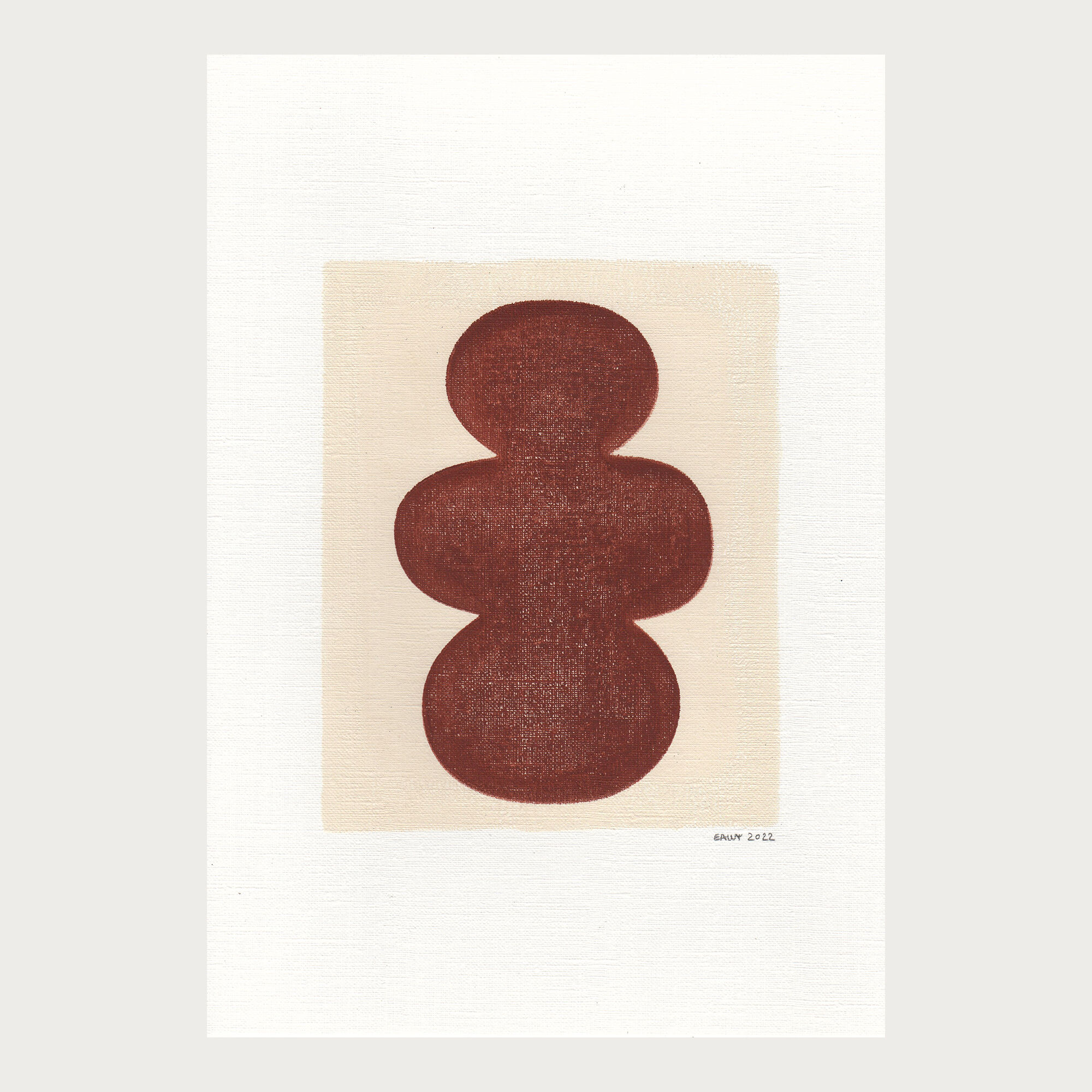 Duo of Paintings on paper • terracotta M601 and M598 • signed eawy