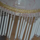 Opaline wall light with ceramic and glass pendants