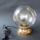 Vintage Limburg table lamp in bubbled glass and brass base