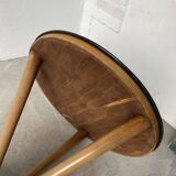 Art deco mirror pedestal table in walnut 1930