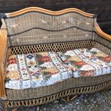 2-seater rattan sofa