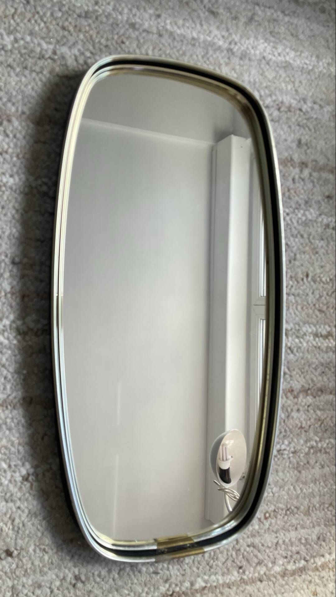 Miroir rétroviseur forme libre des années 60-70