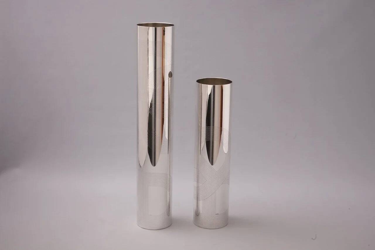 Vase Chaîne d'Ancre par Hermès Paris lot de 2