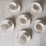 Porcelain cups and saucers Limoges Bernardaud
