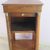 Empire period bedside table in solid walnut