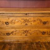 Professional furniture in light oak carved wood