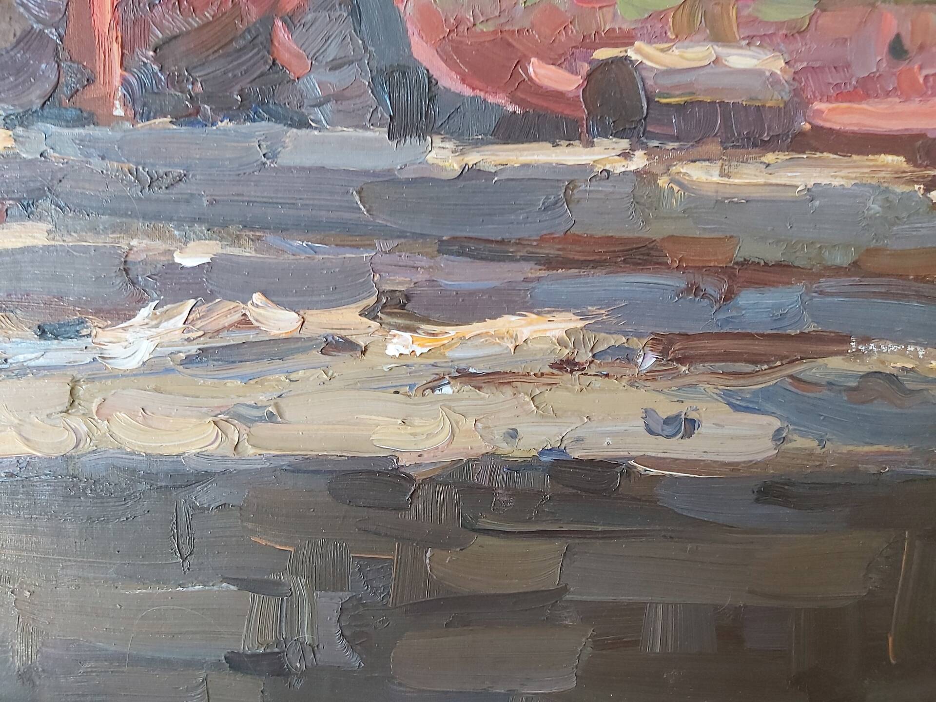Tableau de vateaux, chantier naval