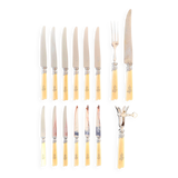 12 Robert Linzeler knives and leg of lamb set for Jules Piault Paris