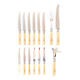 12 Robert Linzeler knives and leg of lamb set for Jules Piault Paris