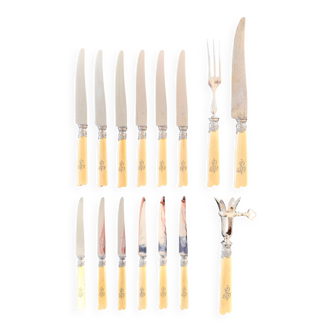 12 couteaux et service à gigot Robert Linzeler pour Jules Piault Paris