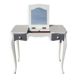 Coiffeuse en bois blanc - gris