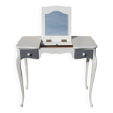 Small white and grey wooden dressing table