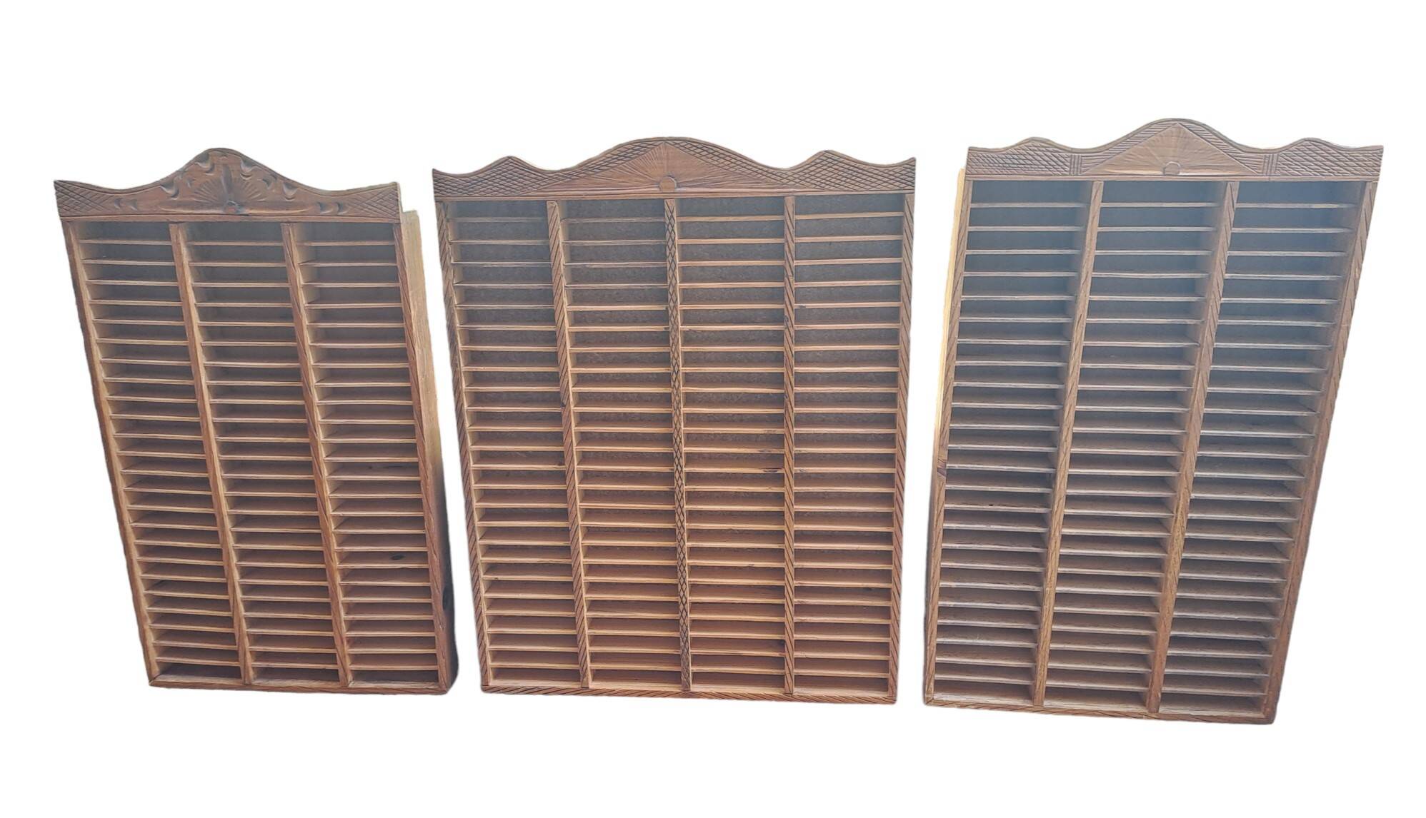 Lot 3 Lockers collection Storage Wood Decoration printing locker for collections