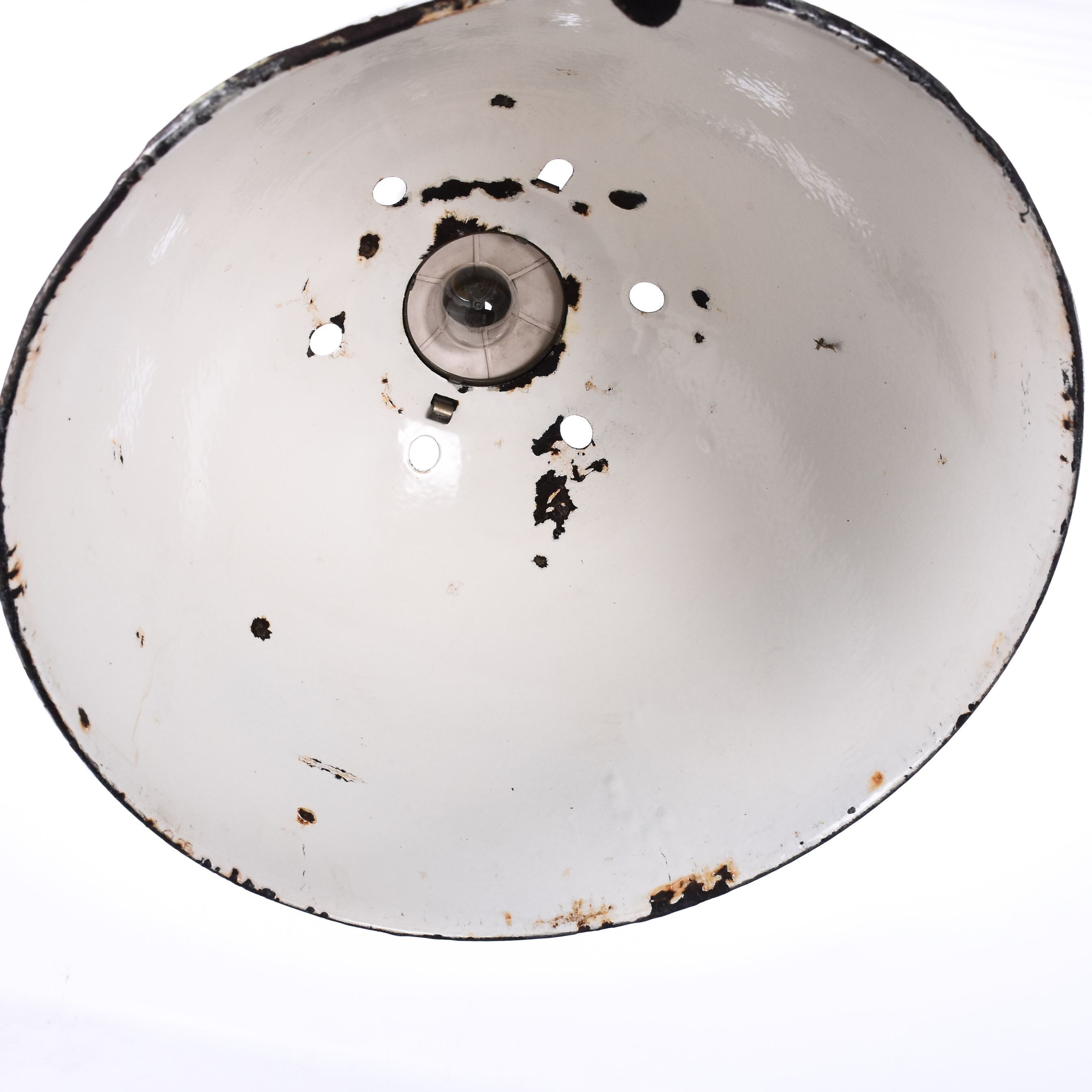 Enamel pendant lamp green