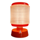 Vintage table lamp in orange and transparent plastic, 1960s.