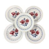 Lot of 5 soup plates Digoin