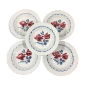 Lot of 5 soup plates Digoin