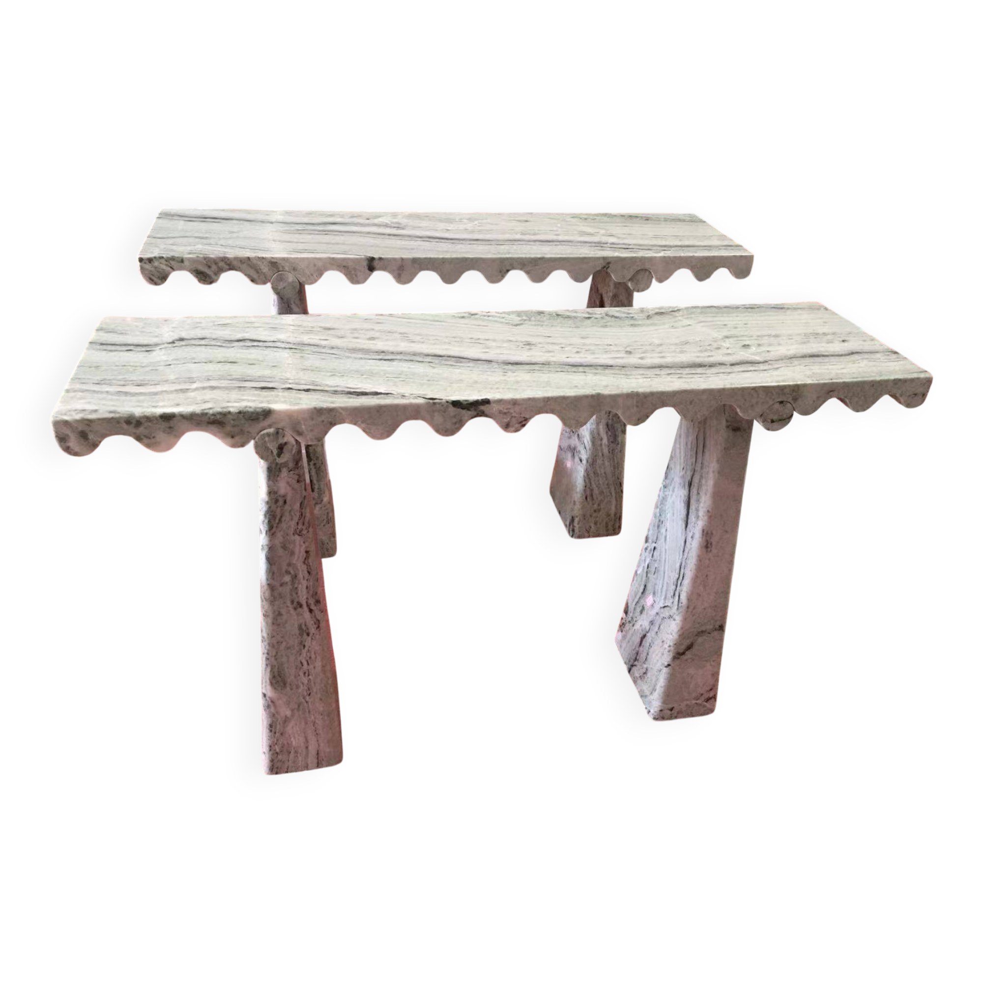 Console en marbre vert